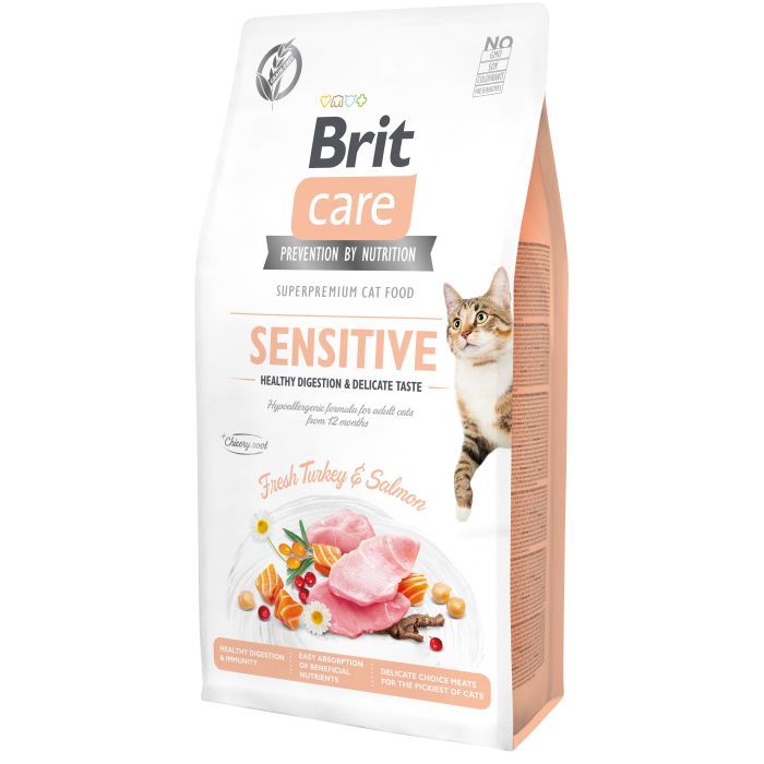 Сухой корм для кошек Brit Care Cat GF Sensitive HDigestion and Delicate Taste 7 кг (8595602540693)