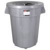Контейнер для мусора Planet Household №6 с крышкой серый металлик 120 л (6831)