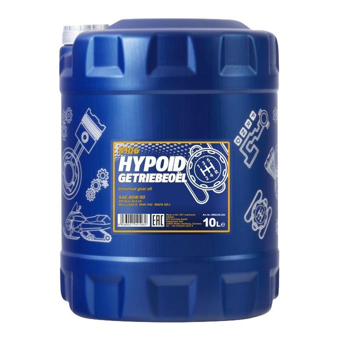 Трансмиссионное масло Mannol HYPOID GETRIEBEOEL 10л 80W-90 (MN8106-10)