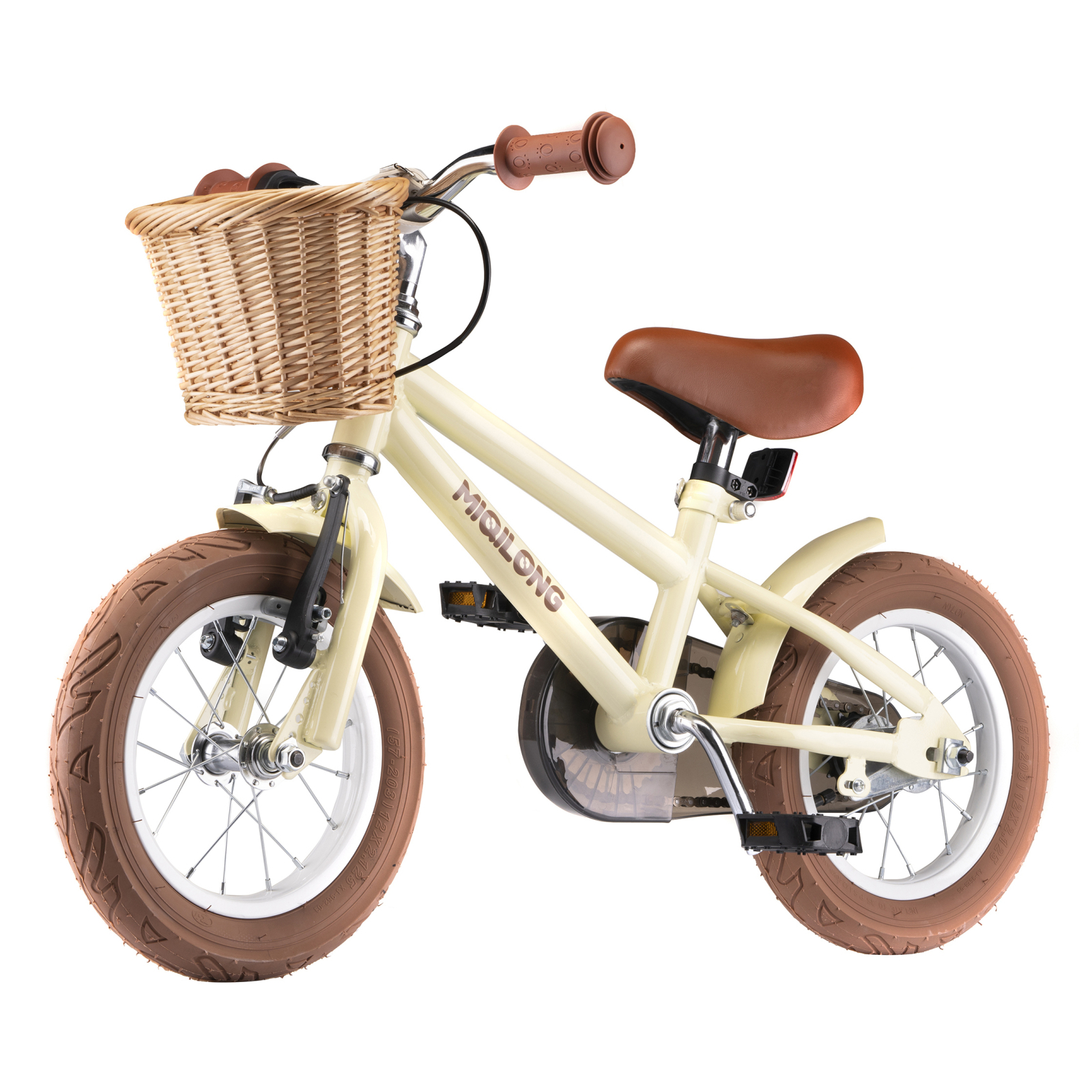 Детский велосипед Miqilong RM Бежевый 12" (ATW-RM12-BEIGE) изображение 6