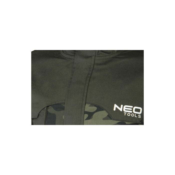 Куртка робоча Neo Tools CAMO, розмір XXL (56), 255 г/м2, високий комір, кишені на бл (81-211-XXL) зображення 8
