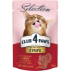 Влажный корм для кошек Club 4 Paws Selection Плюс Полоски с индейкой в крем супе из моркови 85 г (4820215368070)