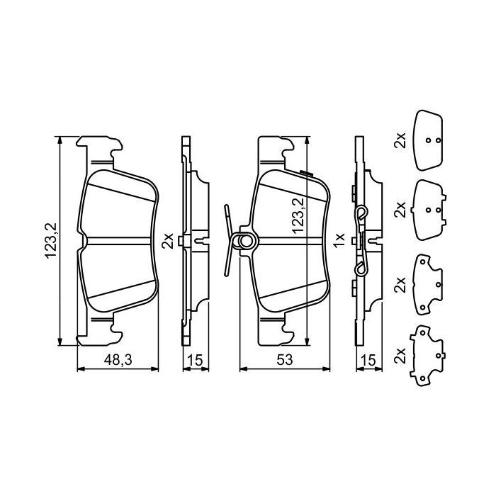 Гальмівні колодки Bosch 0986494839 зображення 2