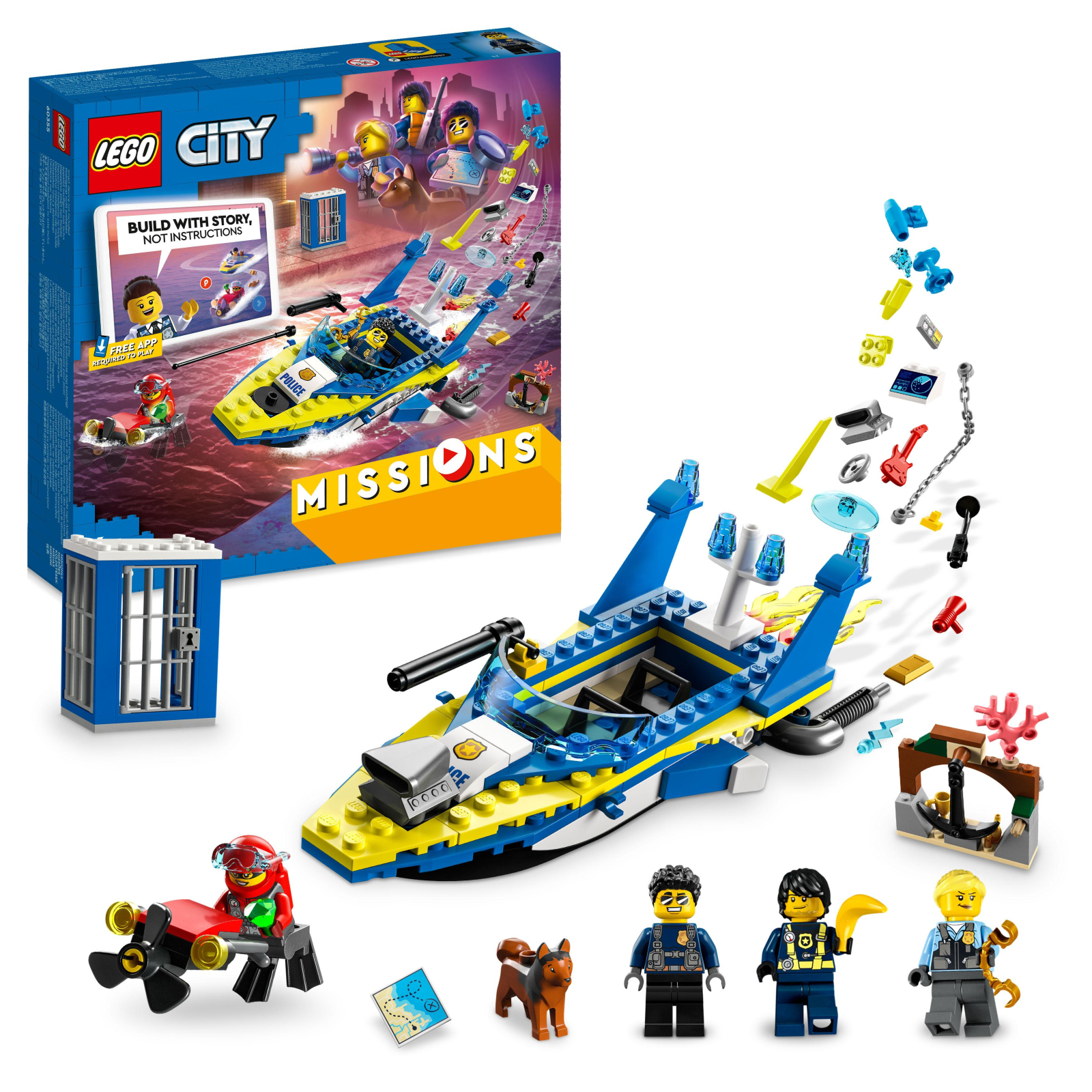 Конструктор LEGO City Missions Детективные миссии водной полиции 278 деталей (60355) изображение 2