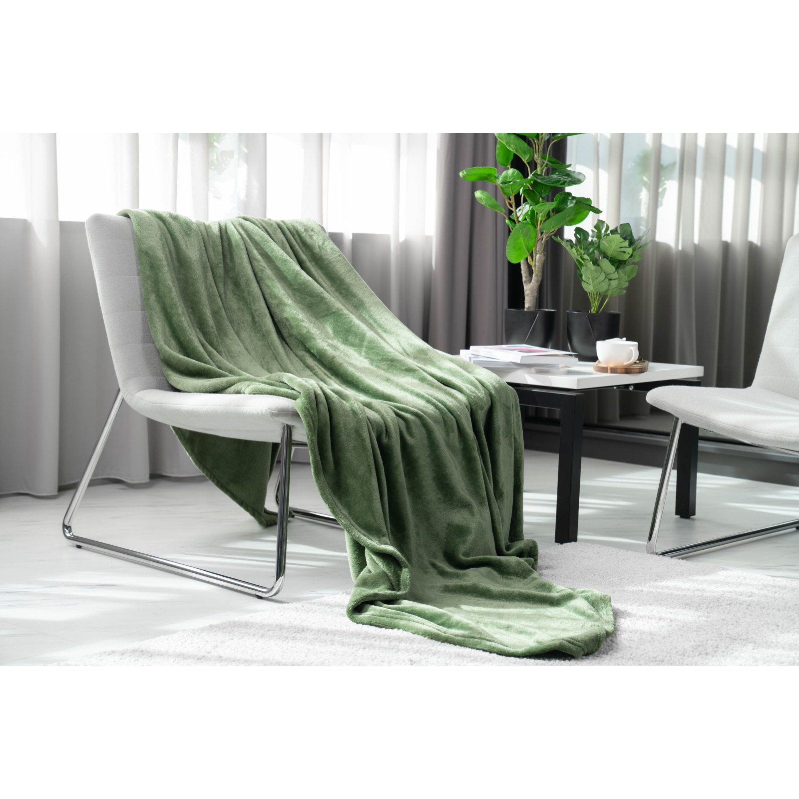 Плед Ardesto Flannel зелений, 160х200 см (ART0209SB) зображення 2