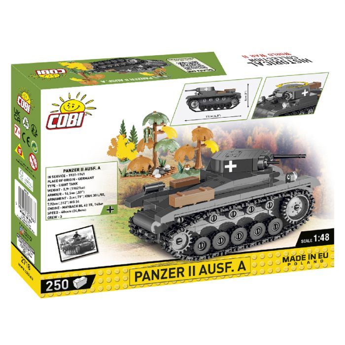 Конструктор Cobi Вторая Мировая Война Танк Panzer II, 250 деталей (COBI-2718) изображение 2