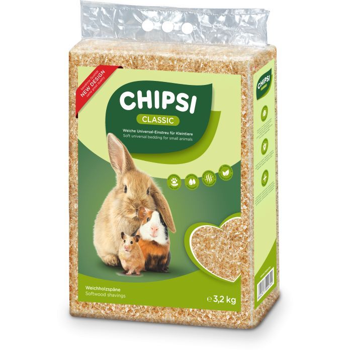 Наполнитель для грызунов Chipsi Classic Деревянный впитывающий 3.2 кг (60 л) (4002973000700)