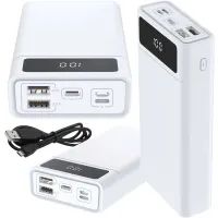 Батарея универсальная Blow 40000mAh, PD/20W, QC/3.0, inp:Micro-USB/USB-C, out:USB-A*2/USB-C, white (PB40AW) изображение 3