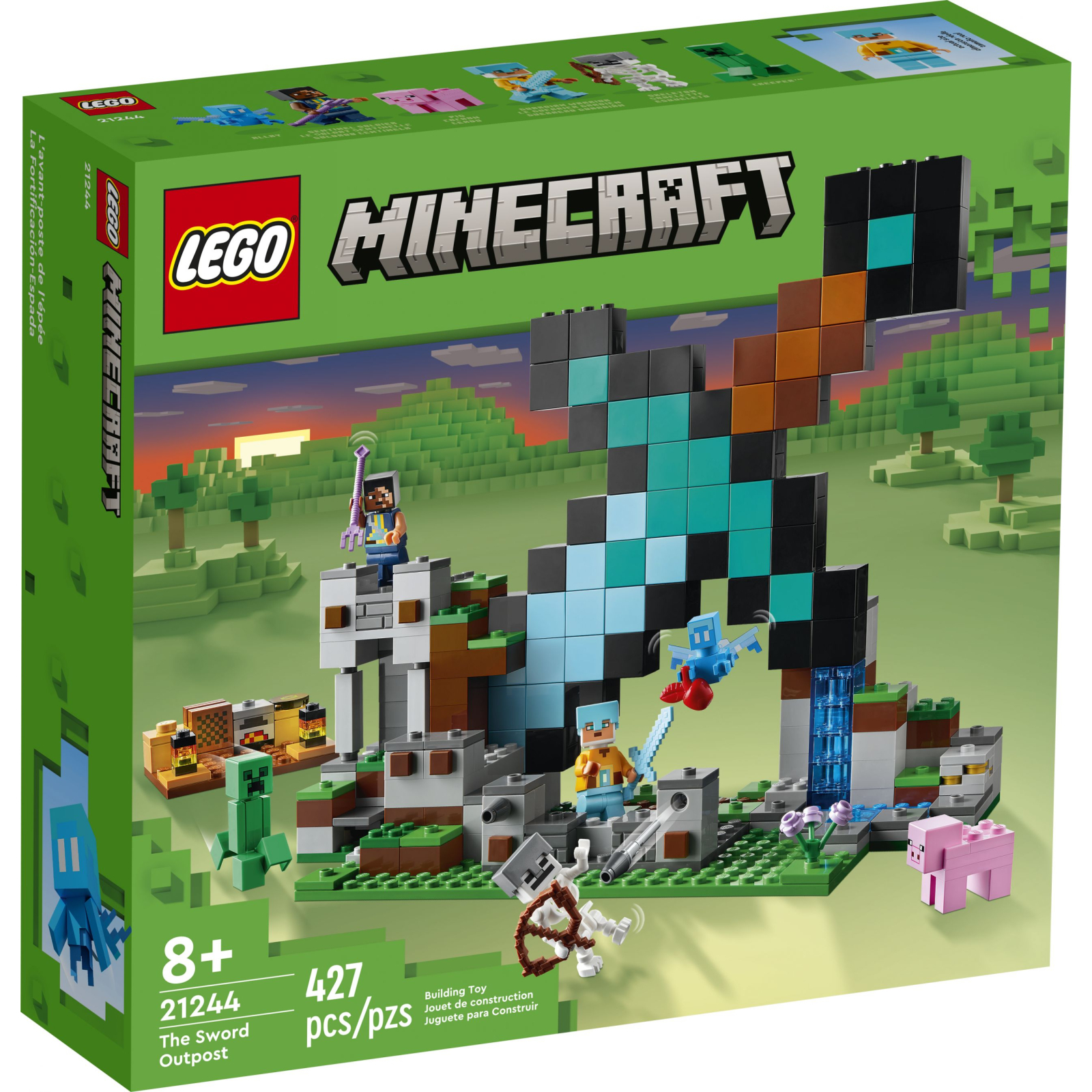Конструктор LEGO Minecraft Форпост с мечом 427 деталей (21244)