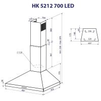 Витяжка кухонна Minola HK 5212 WH 700 LED зображення 11