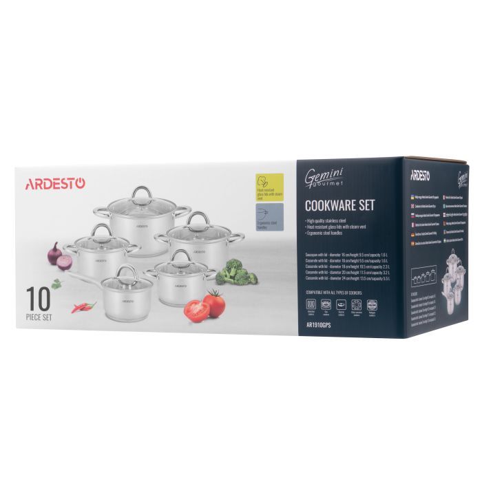 Набір посуду Ardesto Gemini Gourmet Andria 10 пред (AR1910GPS) зображення 2