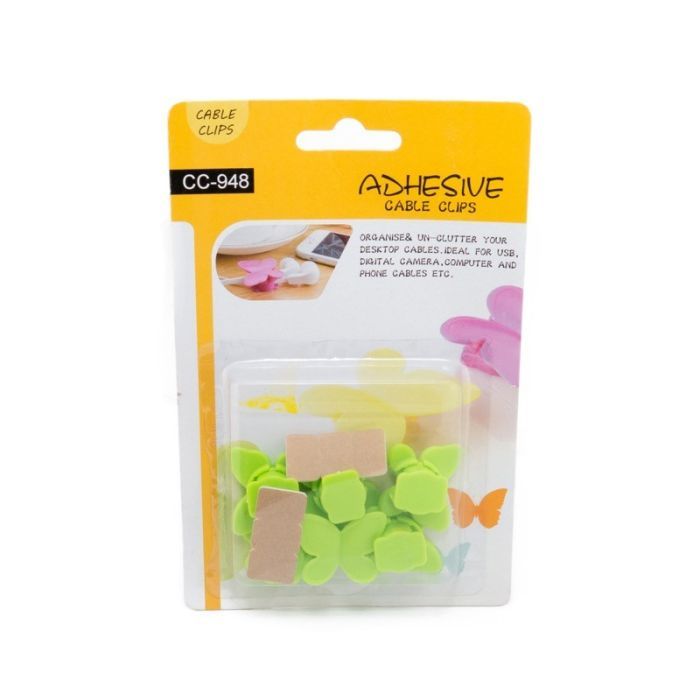 Держатель для кабеля Extradigital CC-948 Cable Clips butterfly, Green (KBC1713) изображение 6