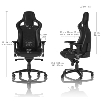 Кресло игровое Noblechairs Epic Series Real Leather Black (NBL-RL-BLA-001) изображение 8