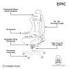 Кресло игровое Noblechairs Epic Series Real Leather Black (NBL-RL-BLA-001) изображение 9