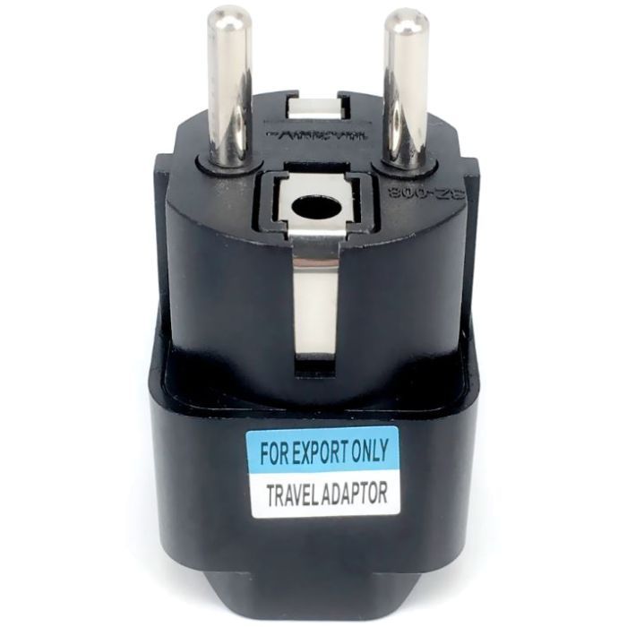 Переходник US/UK/AU to EU Dynamode (EU Adapter black) изображение 2