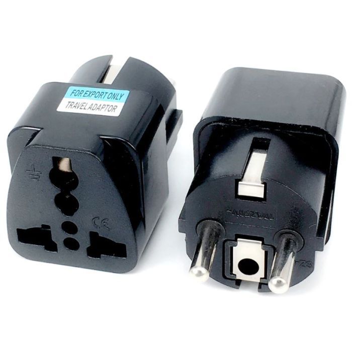 Переходник US/UK/AU to EU Dynamode (EU Adapter black) изображение 3
