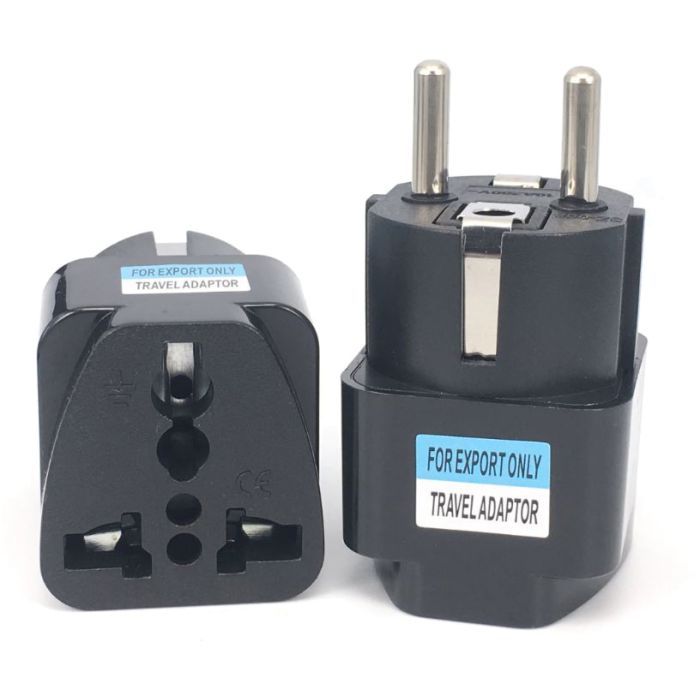 Переходник US/UK/AU to EU Dynamode (EU Adapter black) изображение 4