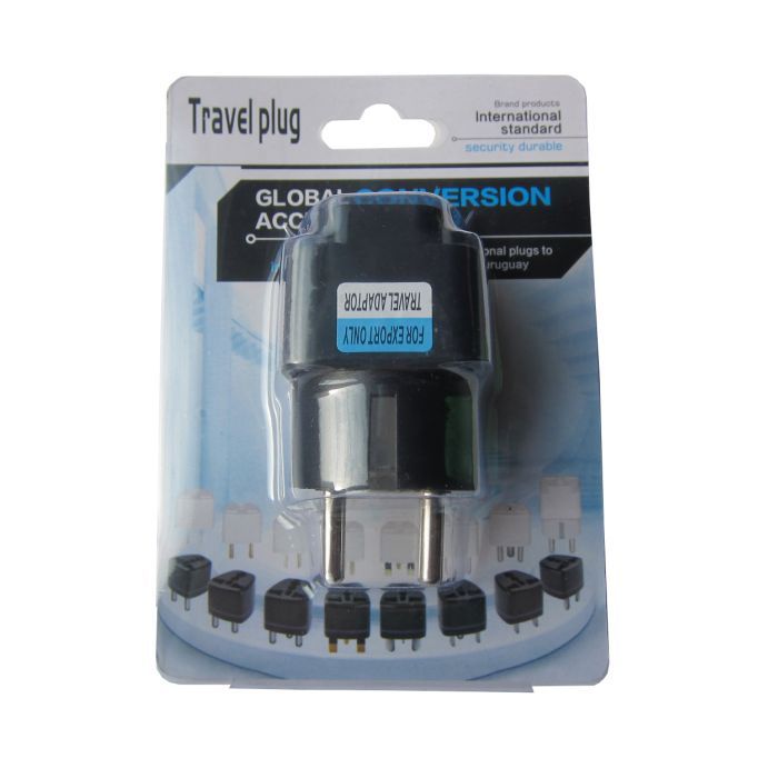 Переходник US/UK/AU to EU Dynamode (EU Adapter black) изображение 5