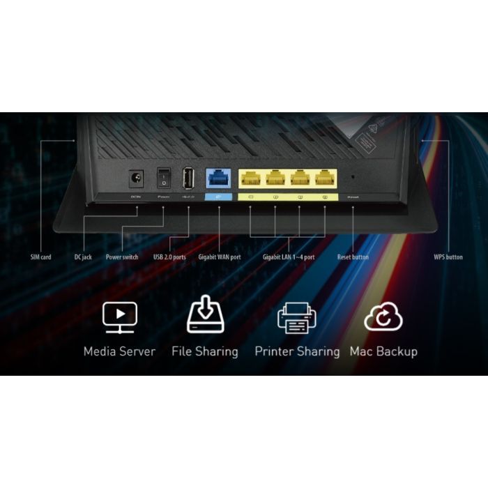 Маршрутизатор ASUS 4G-AC86U (90IG05R0-BM9100) изображение 6