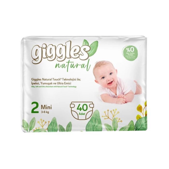 Подгузники Giggles Natural 2 Mini 3-6 кг 40 шт (8680131206384)