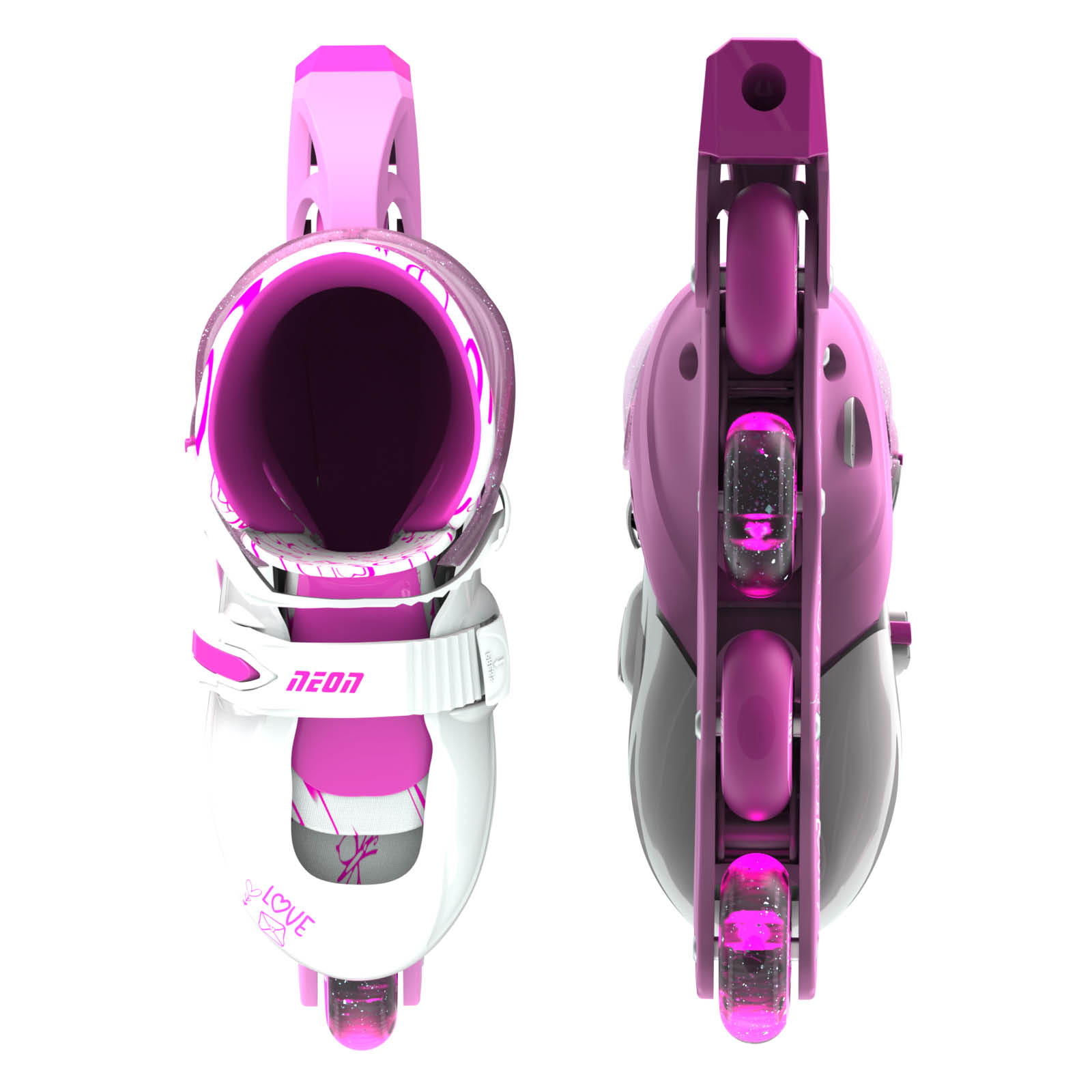 Роликові ковзани Neon Inline Pink розмір 30-33 (NT07P4) зображення 3