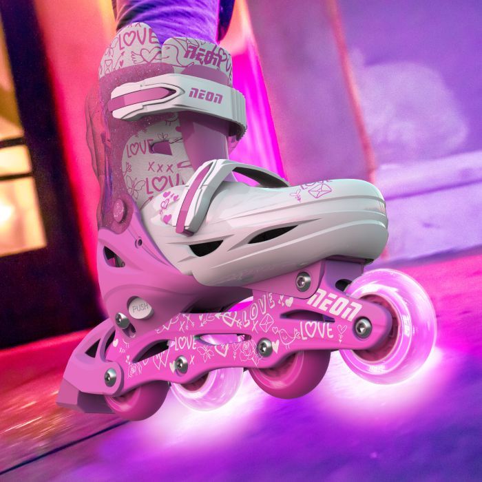 Роликові ковзани Neon Inline Pink розмір 30-33 (NT07P4) зображення 7