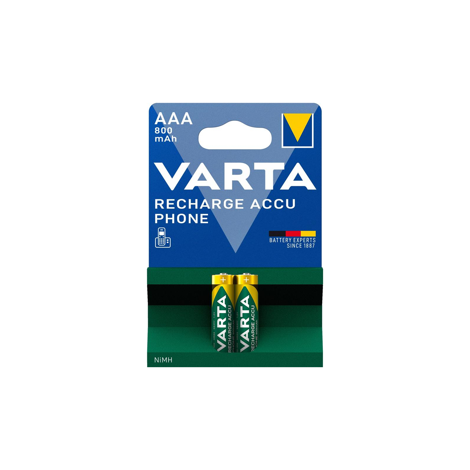 Аккумулятор Varta Phone AAA 800mAh NI-MH * 2 (58398101402)