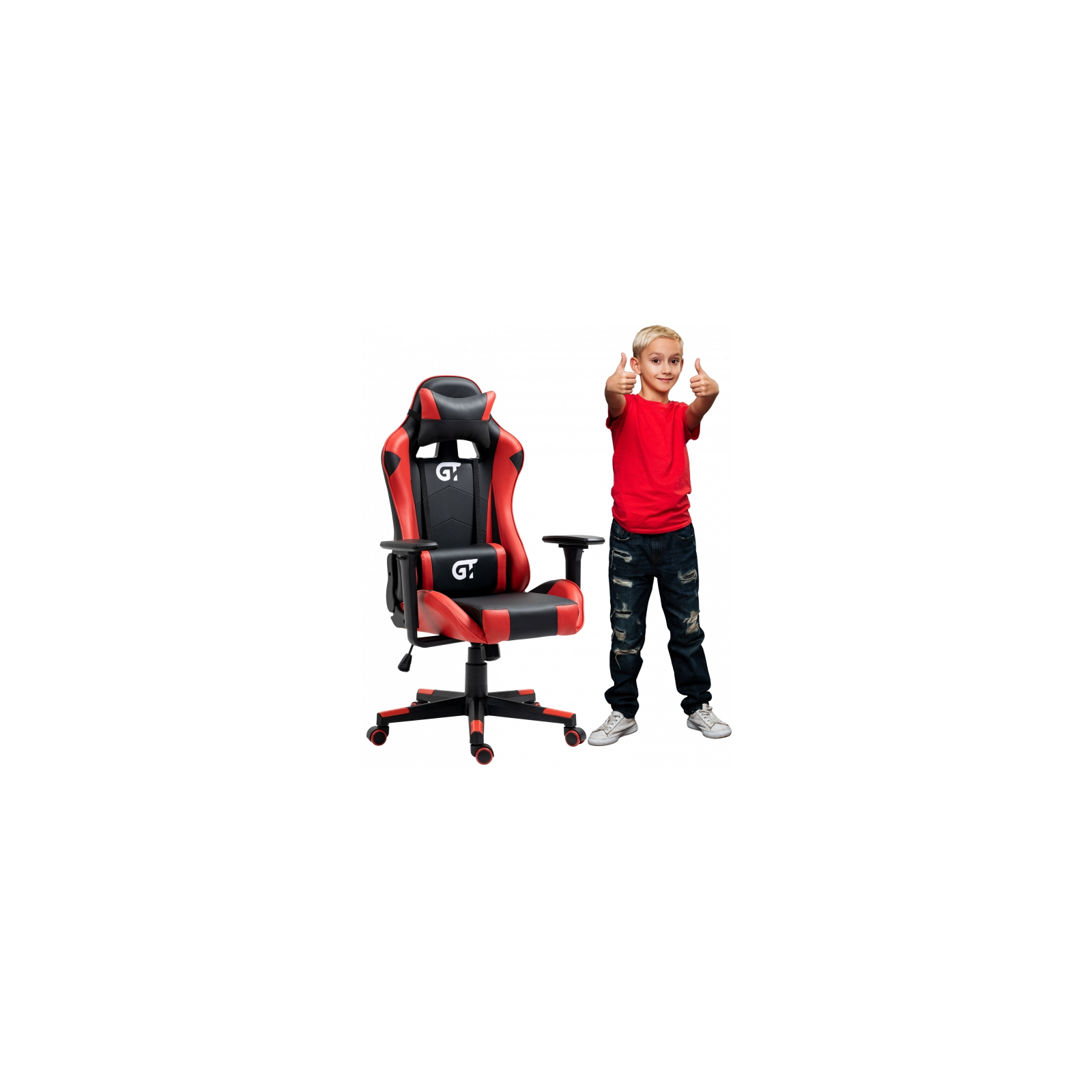 Кресло игровое GT Racer X-5934-B Black/Red (X-5934-B Kids Black/Red) изображение 9
