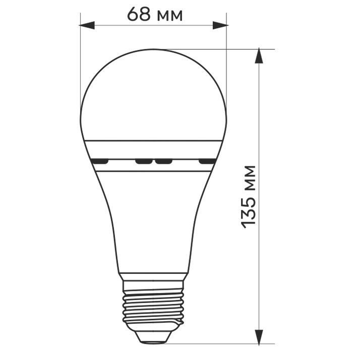 Лампочка TITANUM LED акумуляторна A68 10W E27 4000K 220V (TL-EMA68-10274) зображення 3
