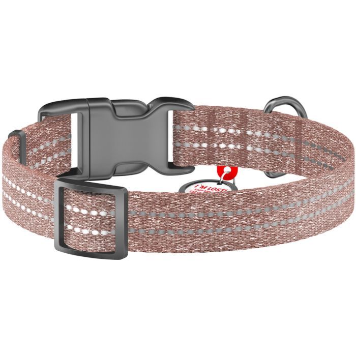 Нашийник для тварин WAUDOG Re-cotton з QR паспортом світловідбивний Ш 15 мм Д 25-35 см салатовий (02865) зображення 2