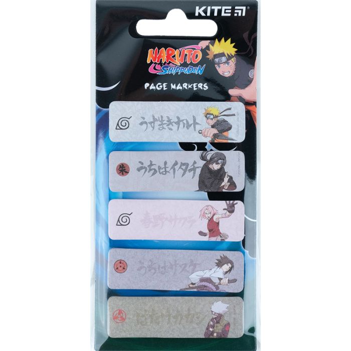 Стікер-закладка Kite паперова з малюнком Naruto 100 шт, 5х20 шт (NR23-480) зображення 2