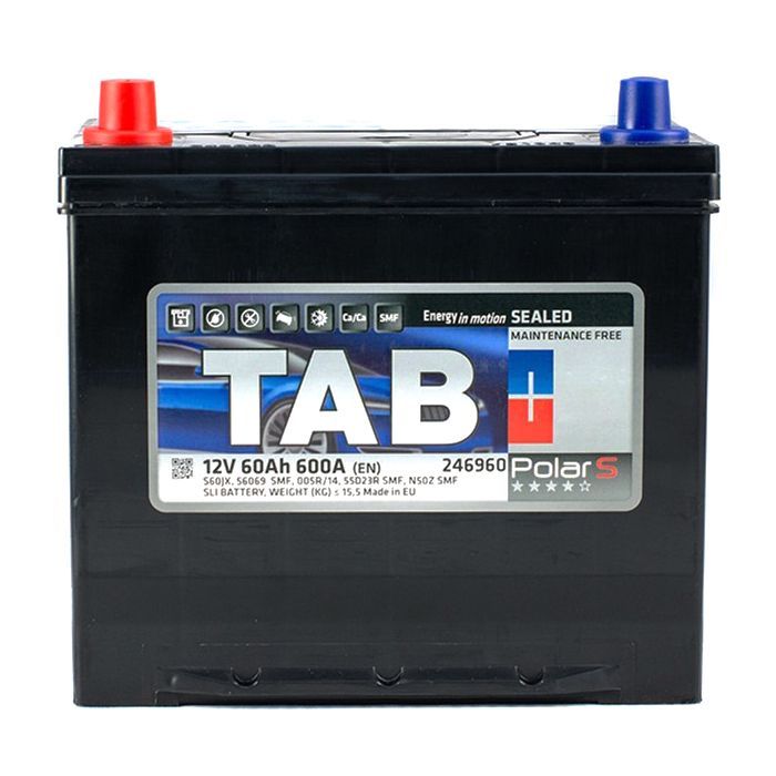 Акумулятор автомобільний TAB 60 Ah/12V Polar S Japan (246 960)