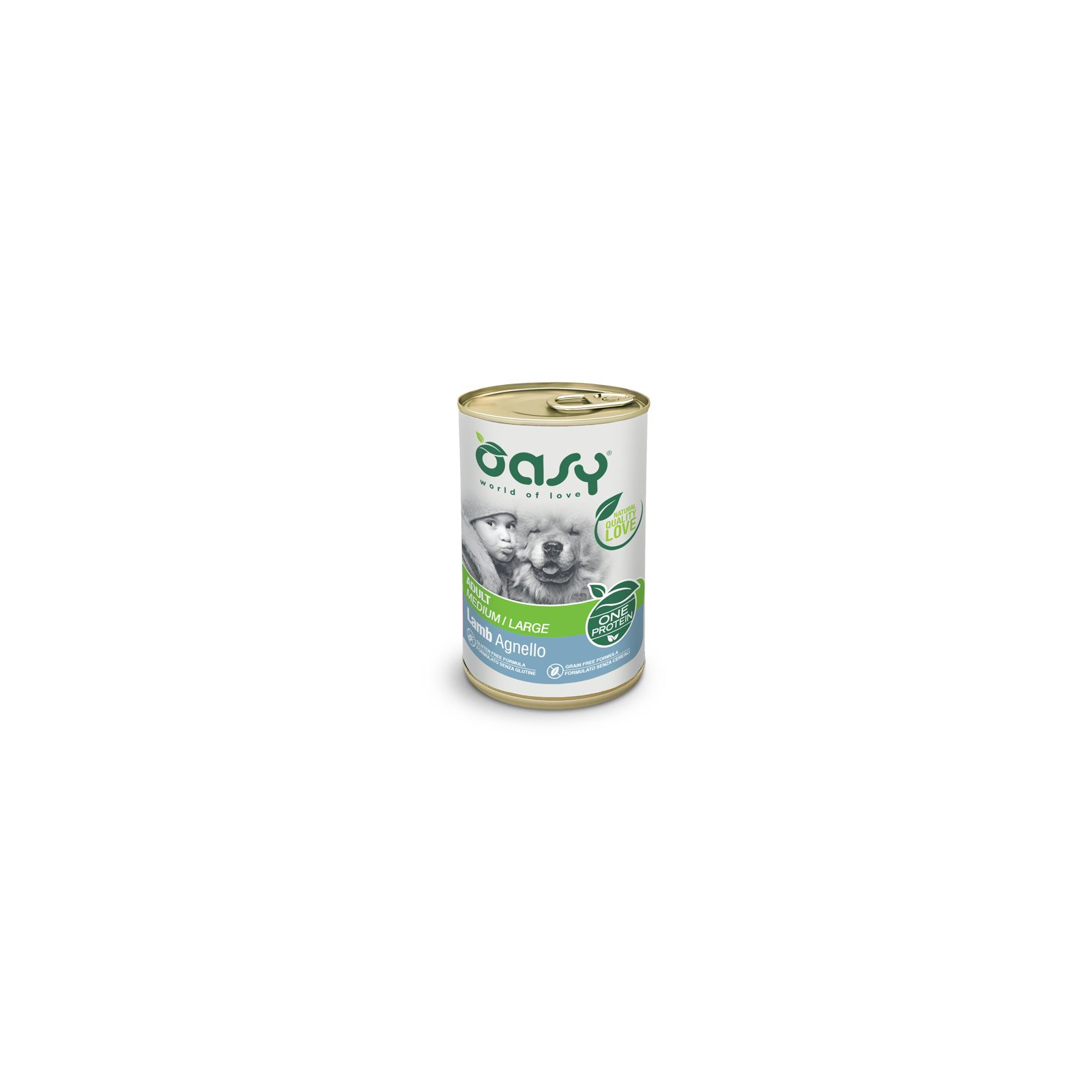 Консервы для собак OASY One Animal Protein ADULT Medium/Large с ягненком 400 г (8053017342320)