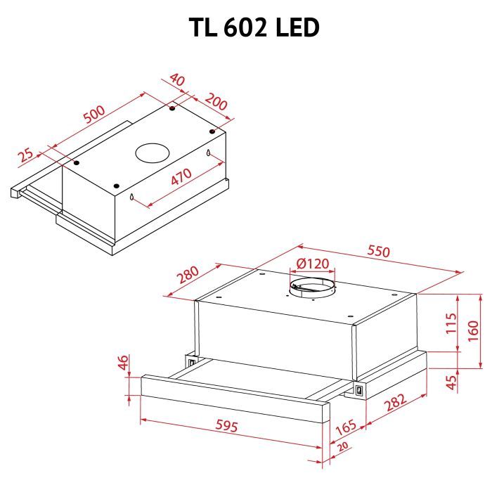 Витяжка кухонна Perfelli TL 602 I LED зображення 12