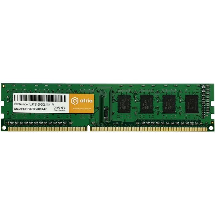 Модуль пам'яті для комп'ютера DDR3 8GB 1600 MHz ATRIA (UAT31600CL11K1/8)