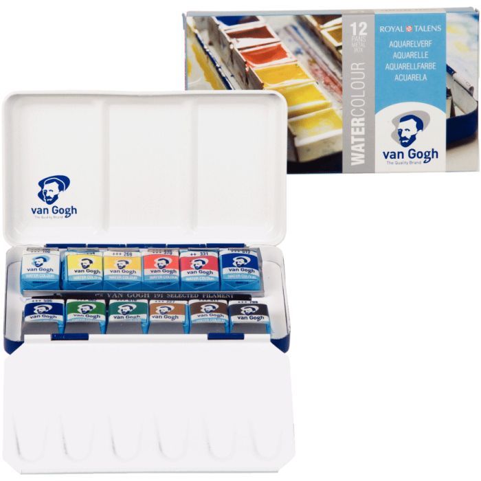 Акварельные краски Royal Talens Van Gogh 12 цветов + кисточка (8712079049003) изображение 3