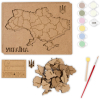 Набор для творчества Rosa Talent Карта Украины 3D пастельные цвета 24.5х18.5 см (4823098532552) изображение 3