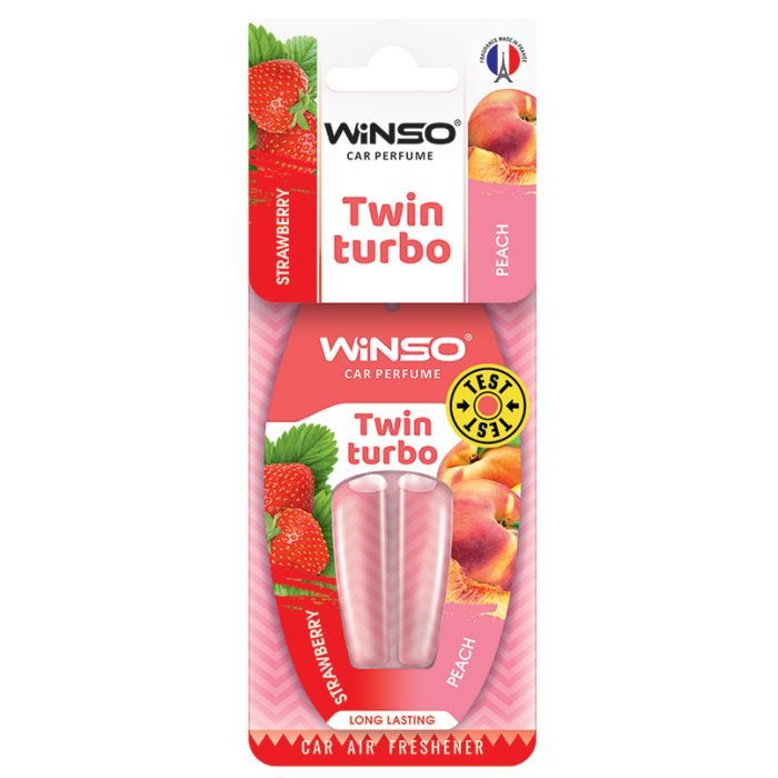 Ароматизатор для автомобиля WINSO Twin Turbo - Strawberry Peach (538780)