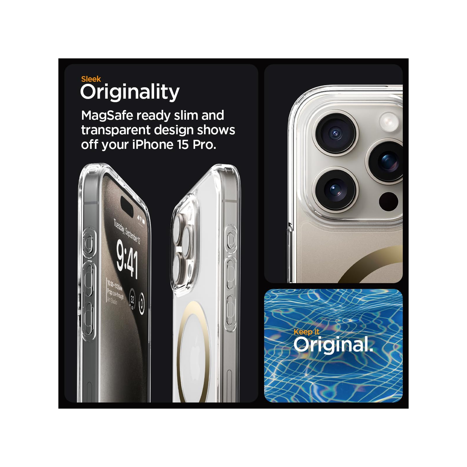 Чохол до мобільного телефона Spigen Apple iPhone 15 Pro Ultra Hybrid MagFit Gold (ACS06718) зображення 4