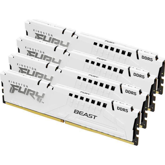 Модуль памяти для компьютера DDR5 128GB (4x32GB) 5600 MHz FURY Beast White Kingston Fury (ex.HyperX) (KF556C40BWK4-128) изображение 2