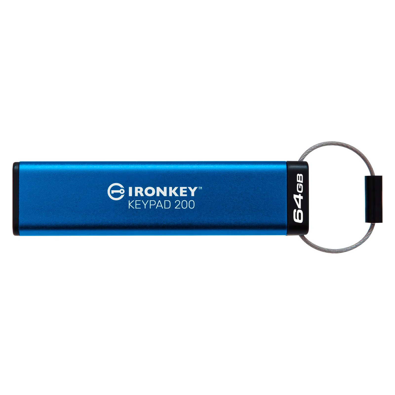 USB флеш накопитель Kingston 64GB IronKey Keypad 200 AES-256 Encrypted Blue USB 3.2 (IKKP200/64GB) изображение 5