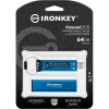 USB флеш накопитель Kingston 64GB IronKey Keypad 200 AES-256 Encrypted Blue USB 3.2 (IKKP200/64GB) изображение 6