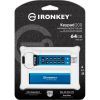 USB флеш накопичувач Kingston 64GB IronKey Keypad 200 AES-256 Encrypted Blue USB 3.2 (IKKP200/64GB) зображення 6