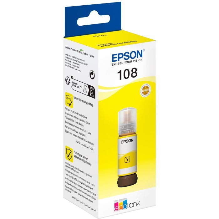 Контейнер з чорнилом Epson 108 EcoTank L8050/L18050 black (C13T09C14A)