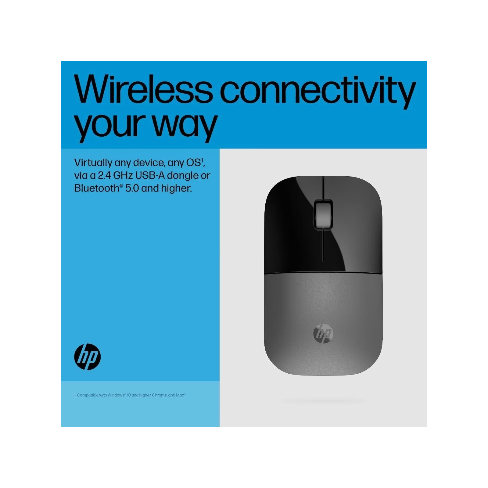Мышка HP Z3700 Dual Wireless/Bluetooth Silver (758A9AA) изображение 8
