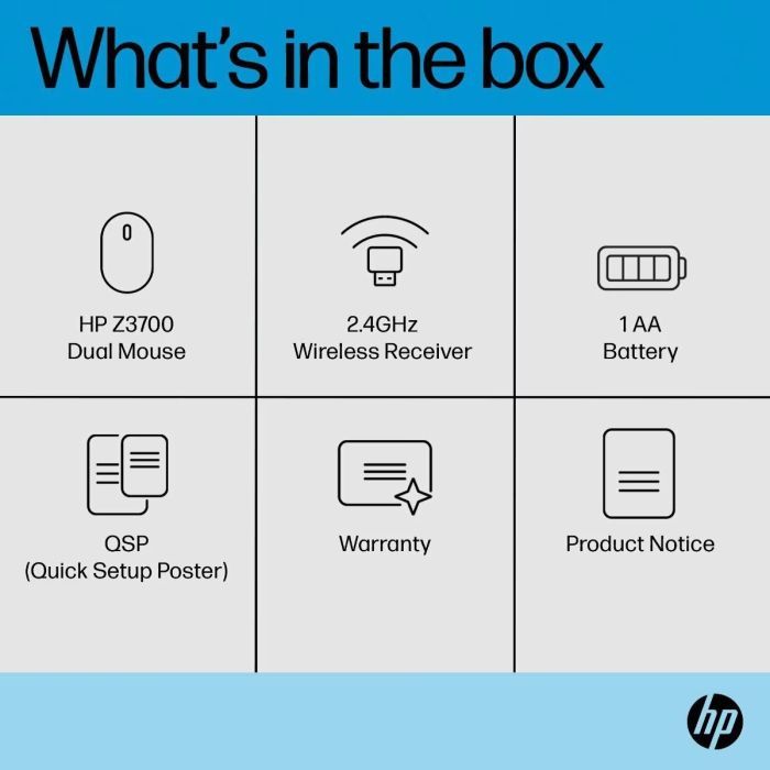 Мышка HP Z3700 Dual Wireless/Bluetooth Silver (758A9AA) изображение 9