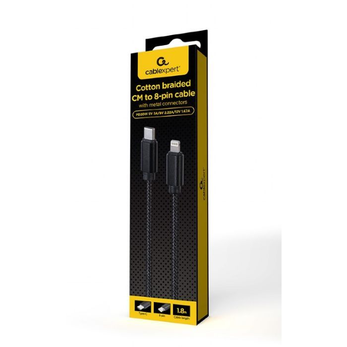 Дата кабель USB-C to Lightning 1.8m USB2.0 Cablexpert (CCDB-mUSB2B-CMLM-6) зображення 2