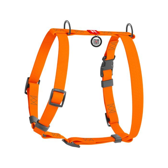 Шлея для собак WAUDOG Waterproof Н-подібна анатомічна М помаранчева (32814) зображення 2