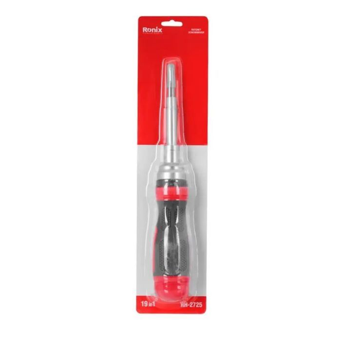 Набор отверток Ronix с трещоткой и набором бит, 19в1 (RH-2725) изображение 6
