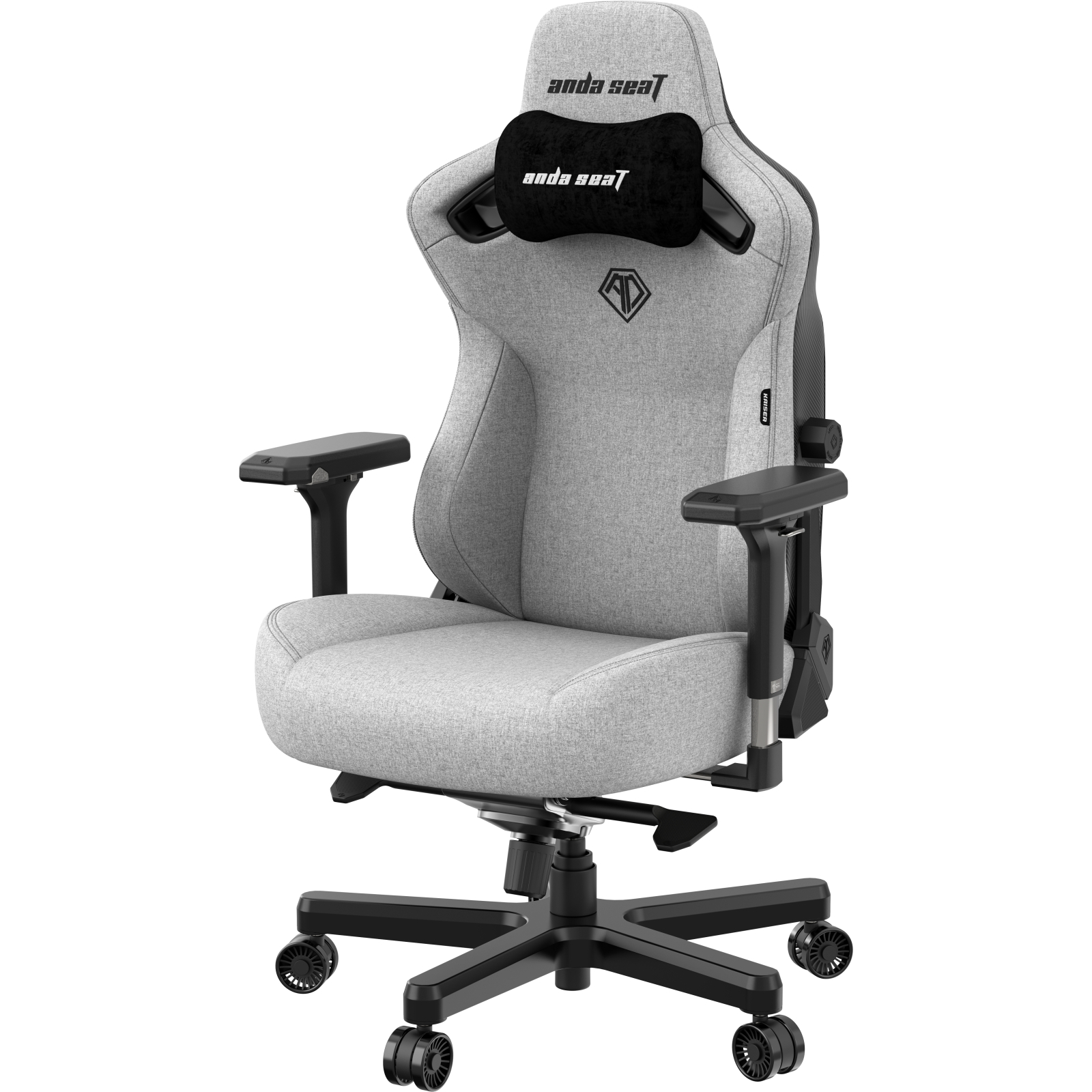 Крісло ігрове Anda Seat Kaiser 3 Black Fabric Size XL (AD12YDC-XL-01-B-CF) зображення 2